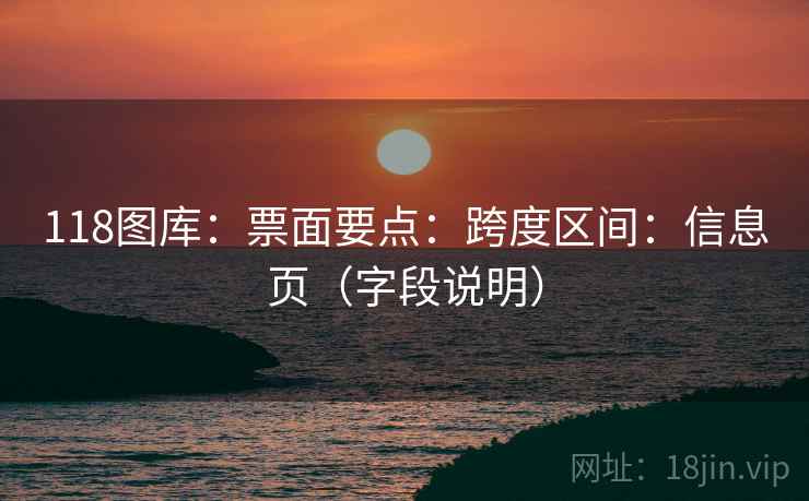 118图库：票面要点：跨度区间：信息页（字段说明）