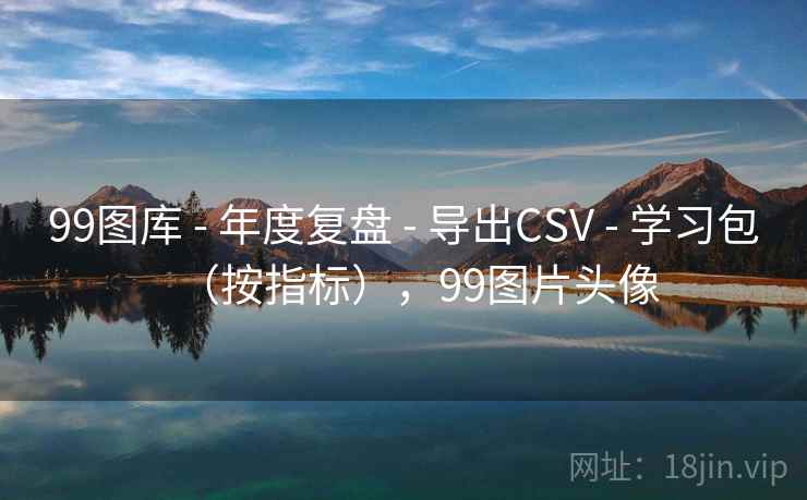 99图库 - 年度复盘 - 导出CSV - 学习包（按指标），99图片头像